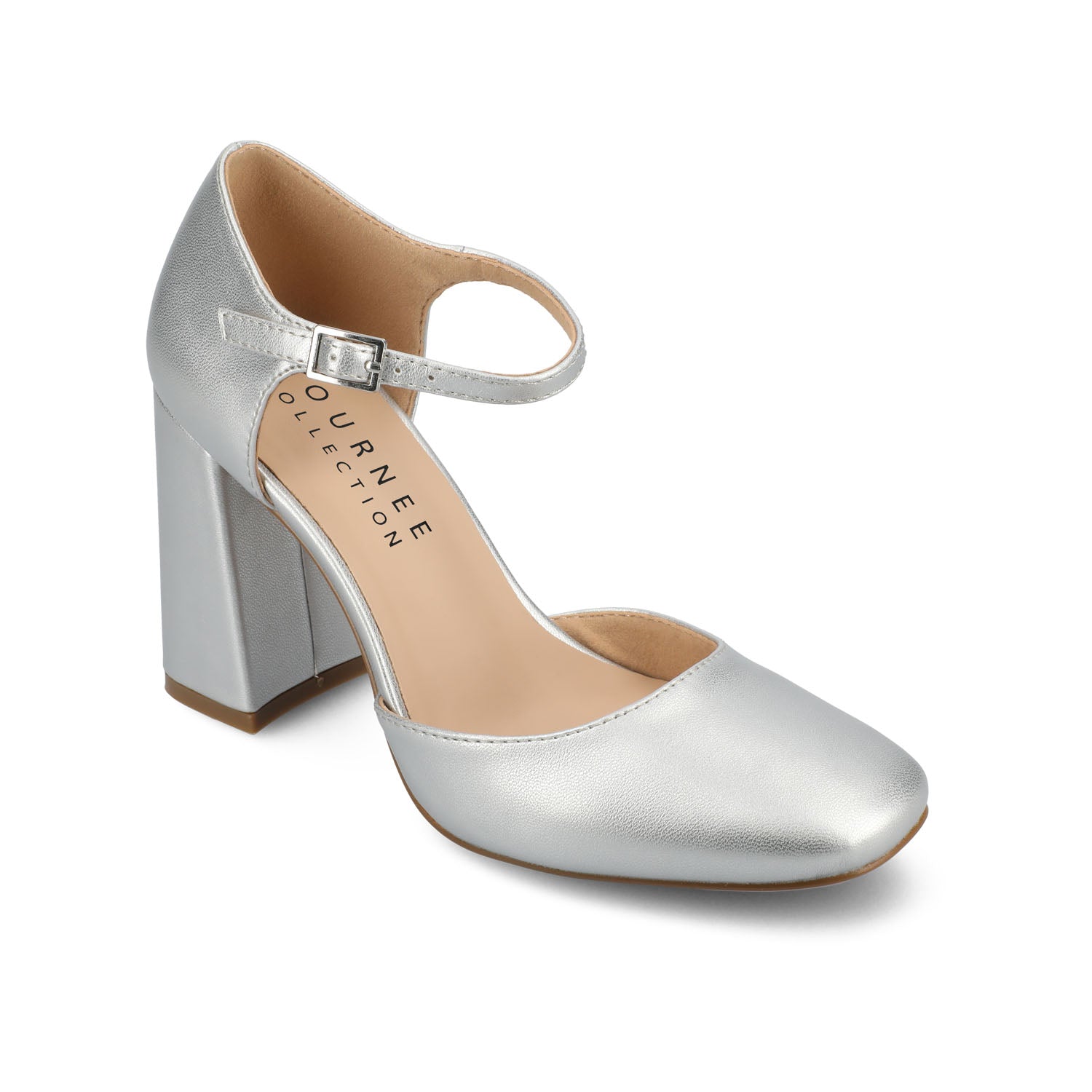HESSTER PUMP HEELS IN VEGAN LEATHER - Silver PU