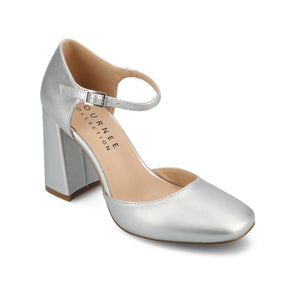 HESSTER PUMP HEELS IN VEGAN LEATHER - Silver PU