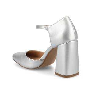 HESSTER PUMP HEELS IN VEGAN LEATHER - Silver PU