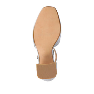 HESSTER PUMP HEELS IN VEGAN LEATHER - Silver PU