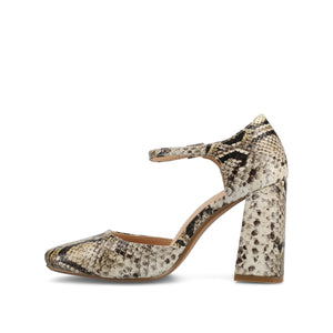 HESSTER PUMP HEELS IN VEGAN LEATHER - Tan Snake
