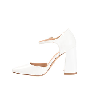HESSTER BLOCK HEEL D'ORSAY IN WIDE - White