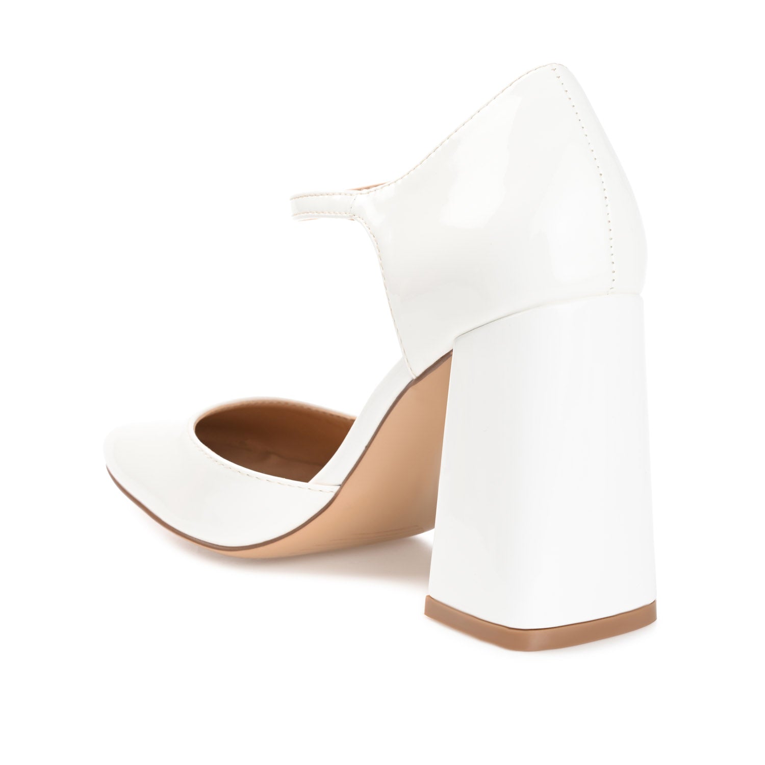 HESSTER BLOCK HEEL D'ORSAY IN WIDE - White