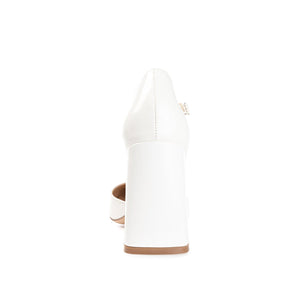 HESSTER BLOCK HEEL D'ORSAY IN WIDE - White