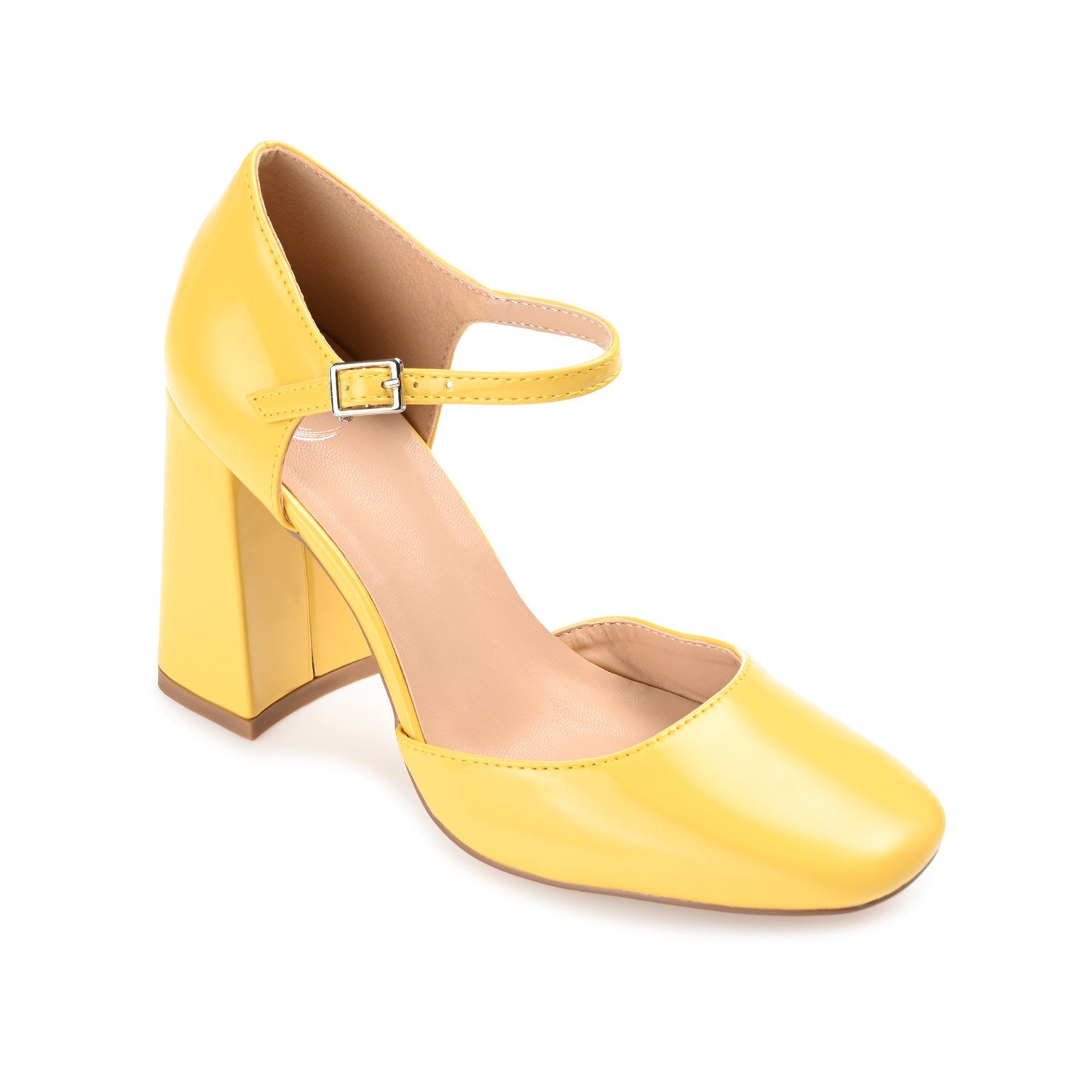 HESSTER D'ORSAY PUMP HEELS IN PATENT - Yellow