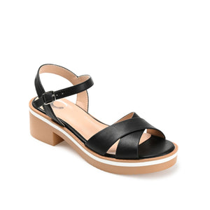 HILAREE HEELED SANDALS IN VEGAN LEATHER - Black