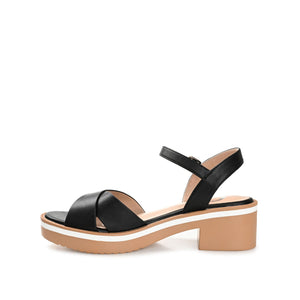 HILAREE HEELED SANDALS IN VEGAN LEATHER - Black