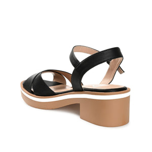 HILAREE HEELED SANDALS IN VEGAN LEATHER - Black