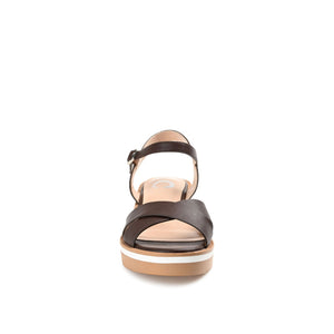 HILAREE HEELED SANDALS IN VEGAN LEATHER - Brown