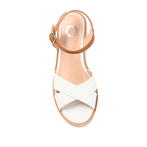 HILAREE HEELED SANDALS IN VEGAN LEATHER - White