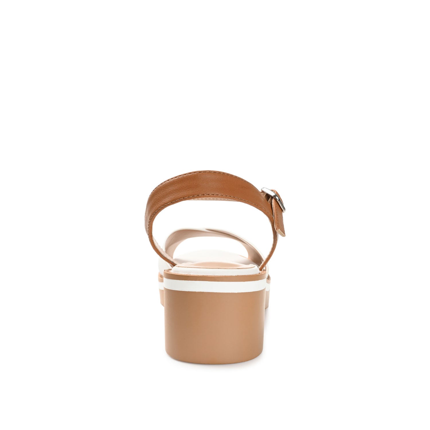 HILAREE HEELED SANDALS IN VEGAN LEATHER - White