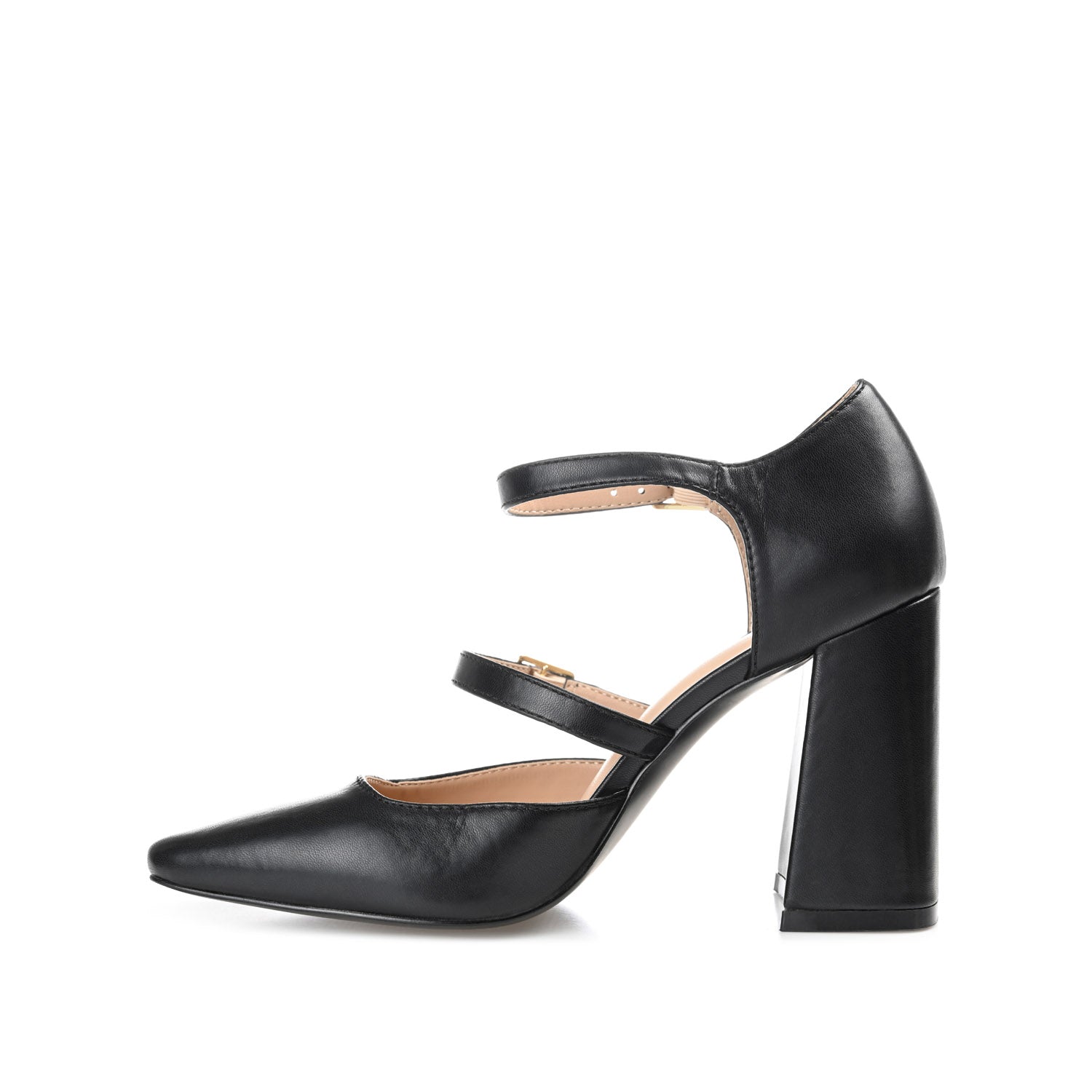 ISADORAH MARY JANE HEELS IN VEGAN LEATHER - Black