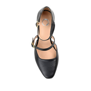 ISADORAH MARY JANE HEELS IN VEGAN LEATHER - Black