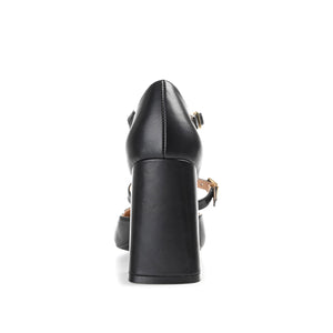 ISADORAH FAUX LEATHER HEELS IN WIDE