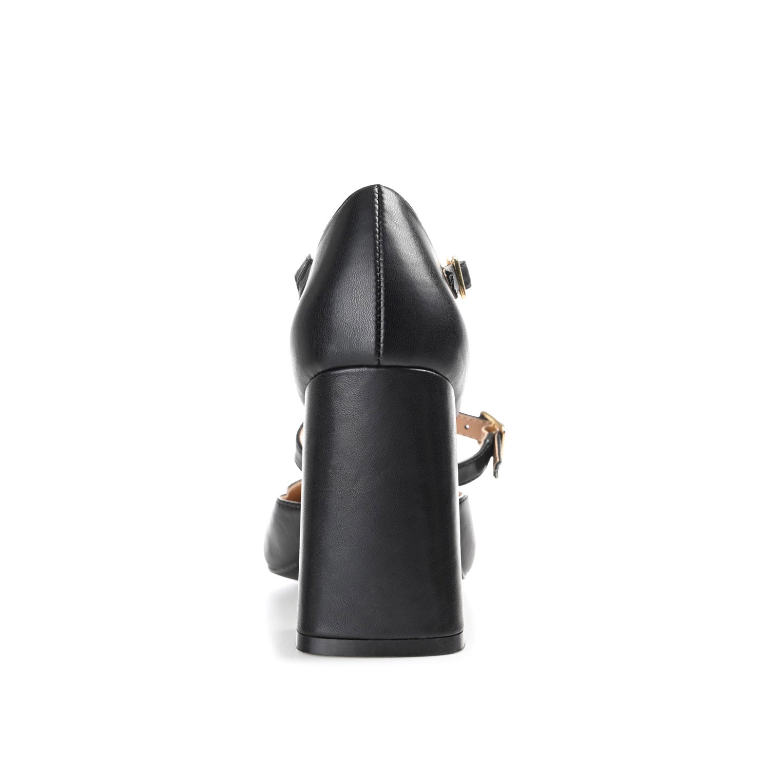ISADORAH VEGAN LEATHER HEELS IN WIDE - Black