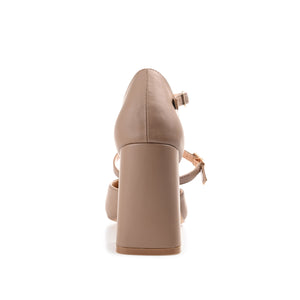 ISADORAH FAUX LEATHER HEELS IN WIDE