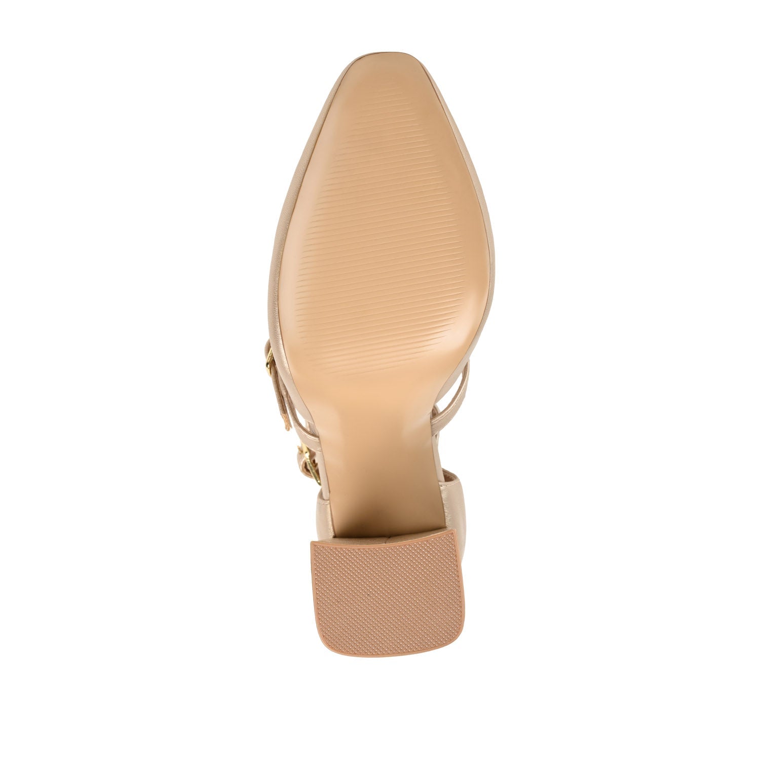 ISADORAH MARY JANE HEELS IN VEGAN LEATHER - Gold PU