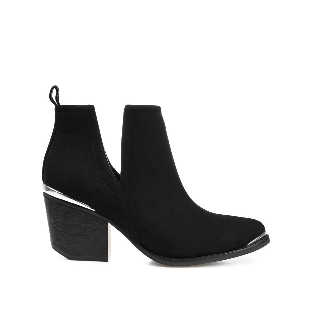 ISSLA CUTOUT BOOTIES IN FAUX SUEDE