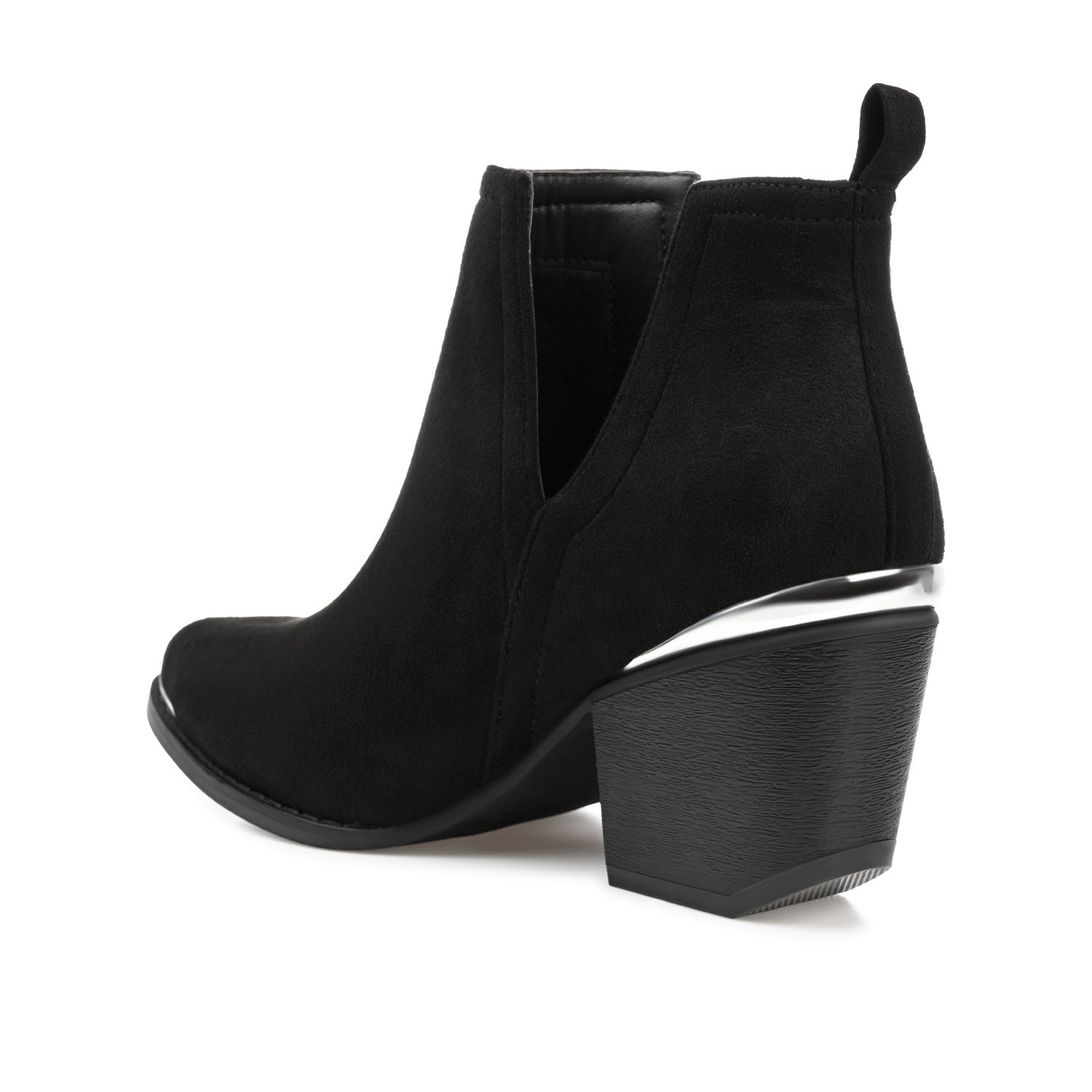 ISSLA CUTOUT BOOTIES IN FAUX SUEDE - Black