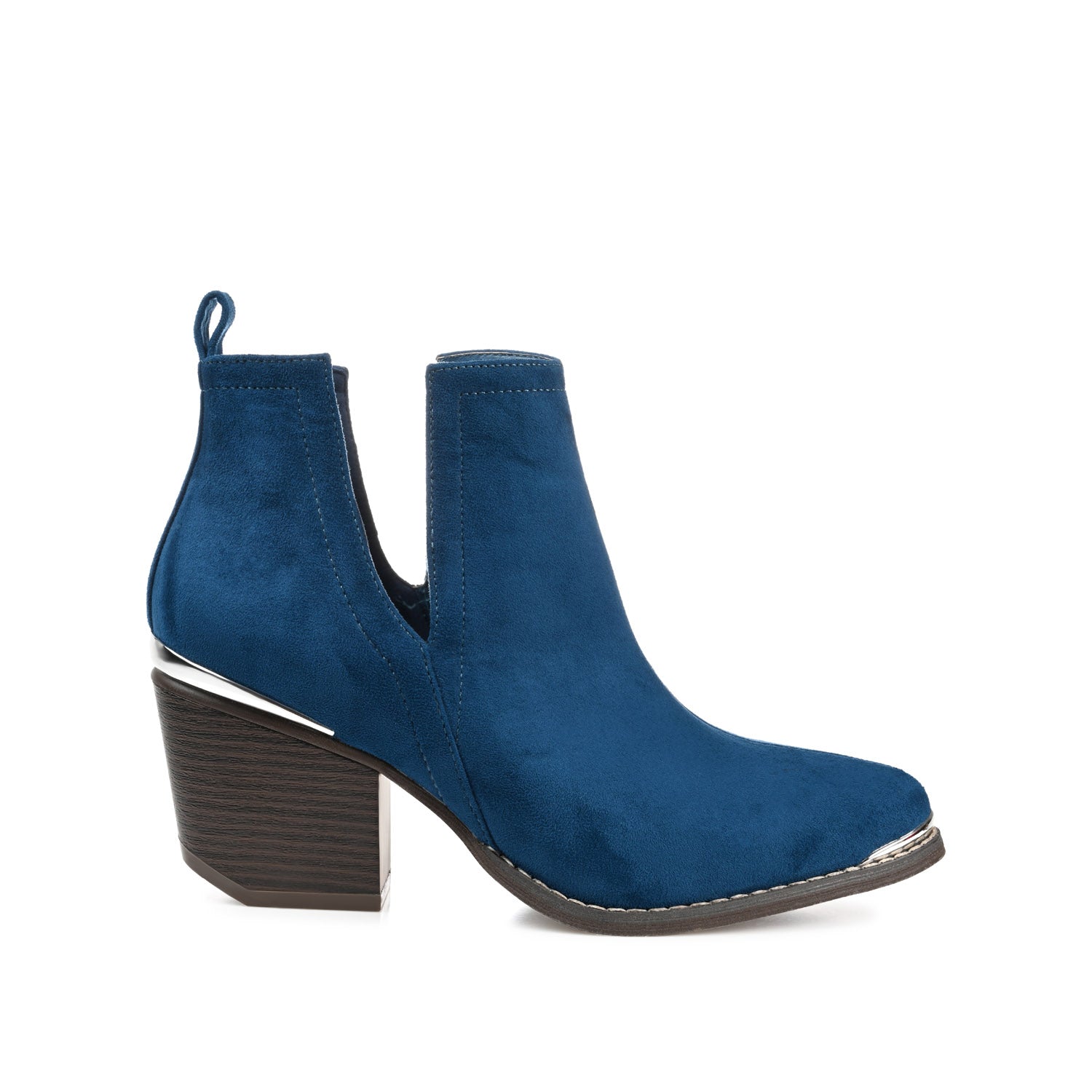 ISSLA CUTOUT BOOTIES IN FAUX SUEDE - Blue