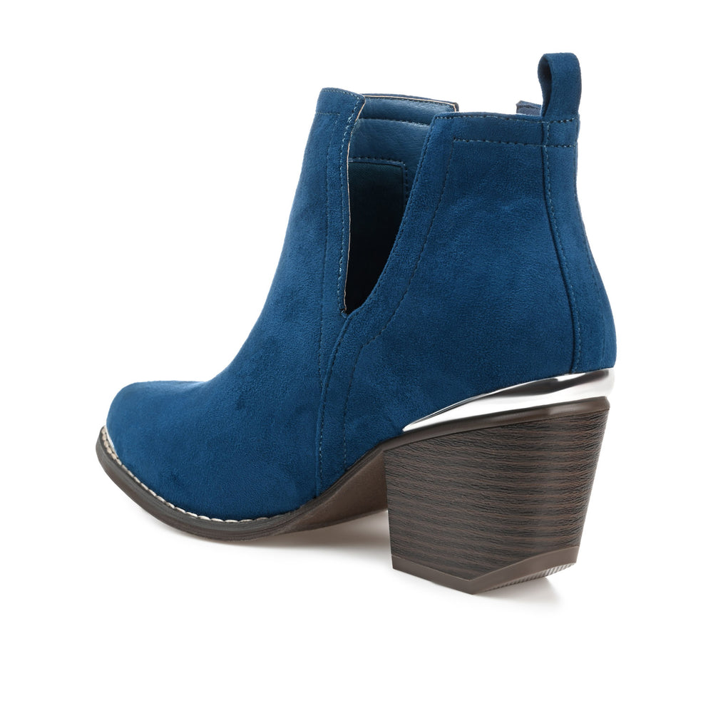 ISSLA CUTOUT BOOTIES IN FAUX SUEDE