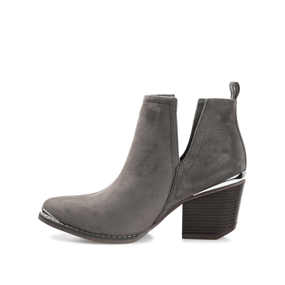 ISSLA CUTOUT BOOTIES IN FAUX SUEDE