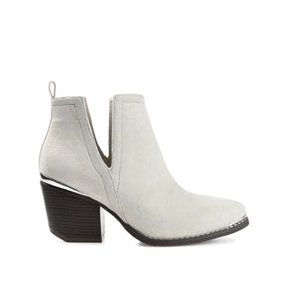 ISSLA CUTOUT BOOTIES IN FAUX SUEDE