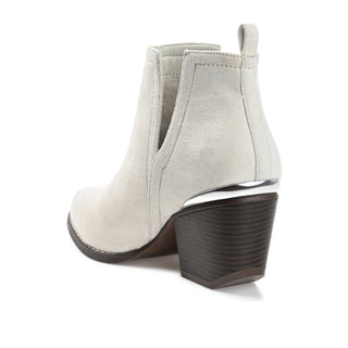 ISSLA CUTOUT BOOTIES IN FAUX SUEDE