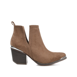 ISSLA CUTOUT BOOTIES IN FAUX SUEDE