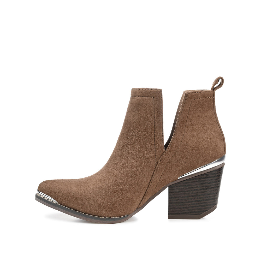 ISSLA CUTOUT BOOTIES IN FAUX SUEDE