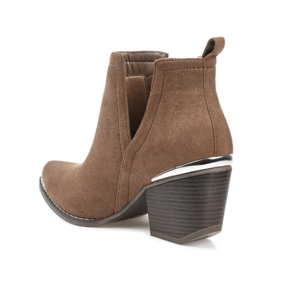 ISSLA CUTOUT BOOTIES IN FAUX SUEDE