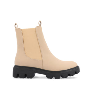 IVETTE CHELSEA BOOTIES IN VEGAN LEATHER - Tan