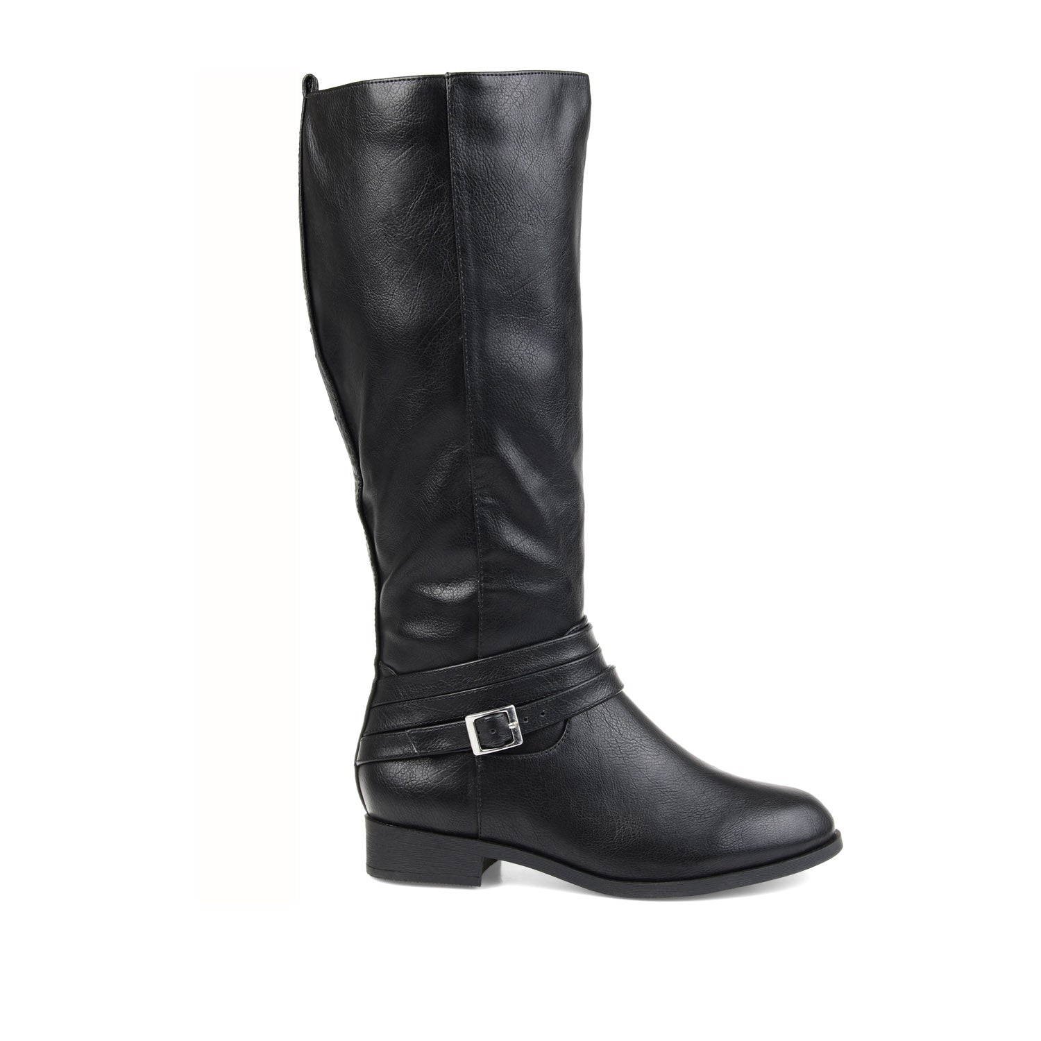 IVIE KNEE HIGH BOOTS IN VEGAN LEATHER - Black PU