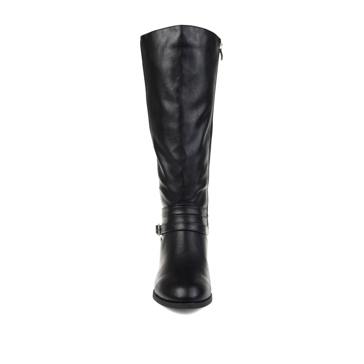 IVIE KNEE HIGH BOOTS IN WIDE CALF - Black PU