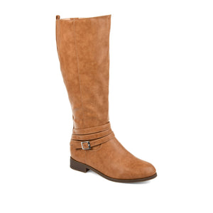 IVIE KNEE HIGH BOOTS IN X-WIDE CALF - Brown PU