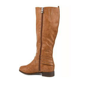 IVIE KNEE HIGH BOOTS IN WIDE CALF - Brown PU