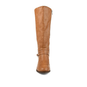 IVIE KNEE HIGH BOOTS IN X-WIDE CALF - Brown PU