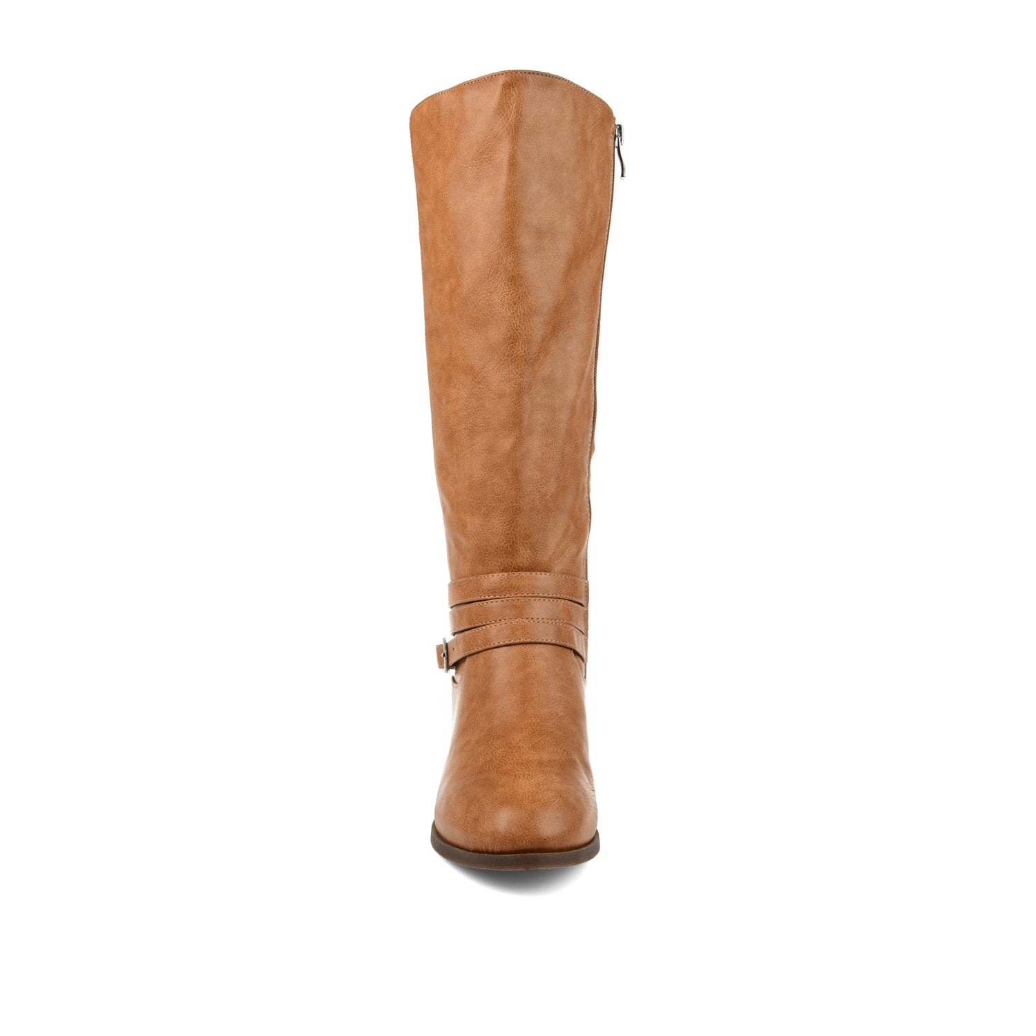 IVIE KNEE HIGH BOOTS IN VEGAN LEATHER - Brown PU