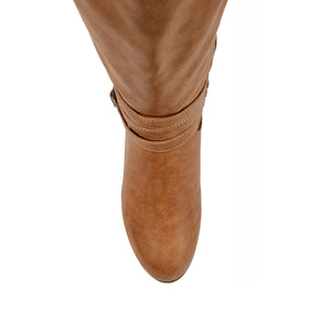 IVIE KNEE HIGH BOOTS IN X-WIDE CALF - Brown PU