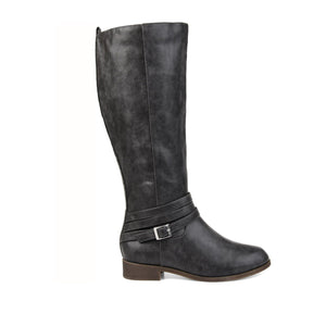 IVIE KNEE HIGH BOOTS IN WIDE CALF - Grey PU