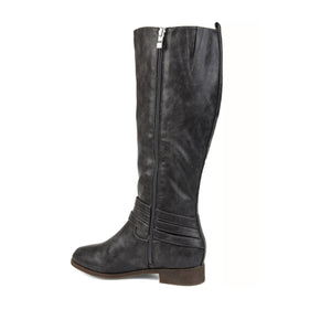 IVIE KNEE HIGH BOOTS IN VEGAN LEATHER - Grey PU