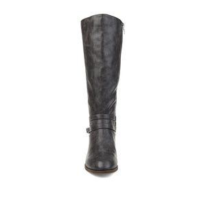 IVIE KNEE HIGH BOOTS IN VEGAN LEATHER - Grey PU
