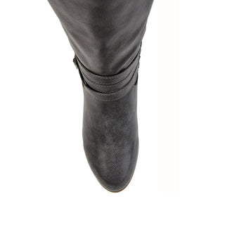 IVIE KNEE HIGH BOOTS IN FAUX LEATHER