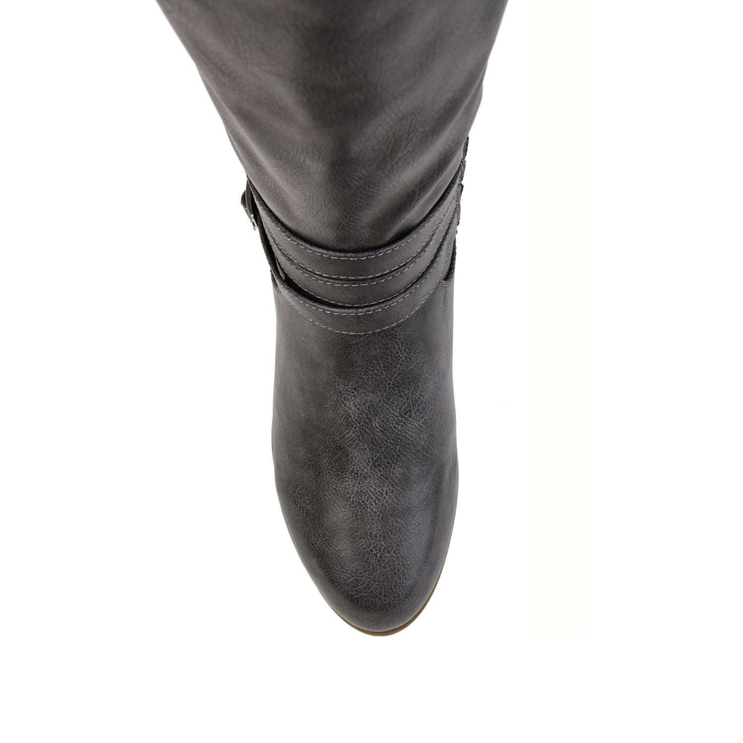 IVIE KNEE HIGH BOOTS IN VEGAN LEATHER - Grey PU