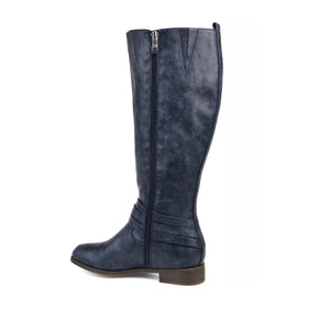 IVIE KNEE HIGH BOOTS IN X-WIDE CALF - Navy PU