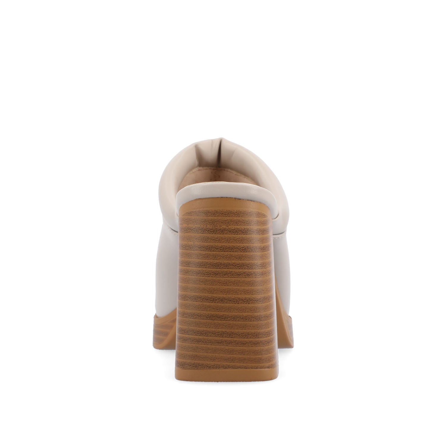 IZARA BLOCK HEELED MULES IN VEGAN LEATHER - Taupe