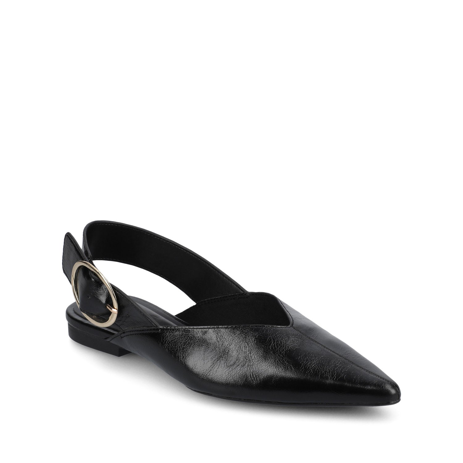 MELORA LOW BLOCK HEELS IN VEGAN LEATHER - Black