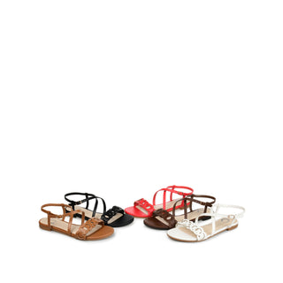 JALIA MULTI STRAP SANDALS IN FAUX LEATHER