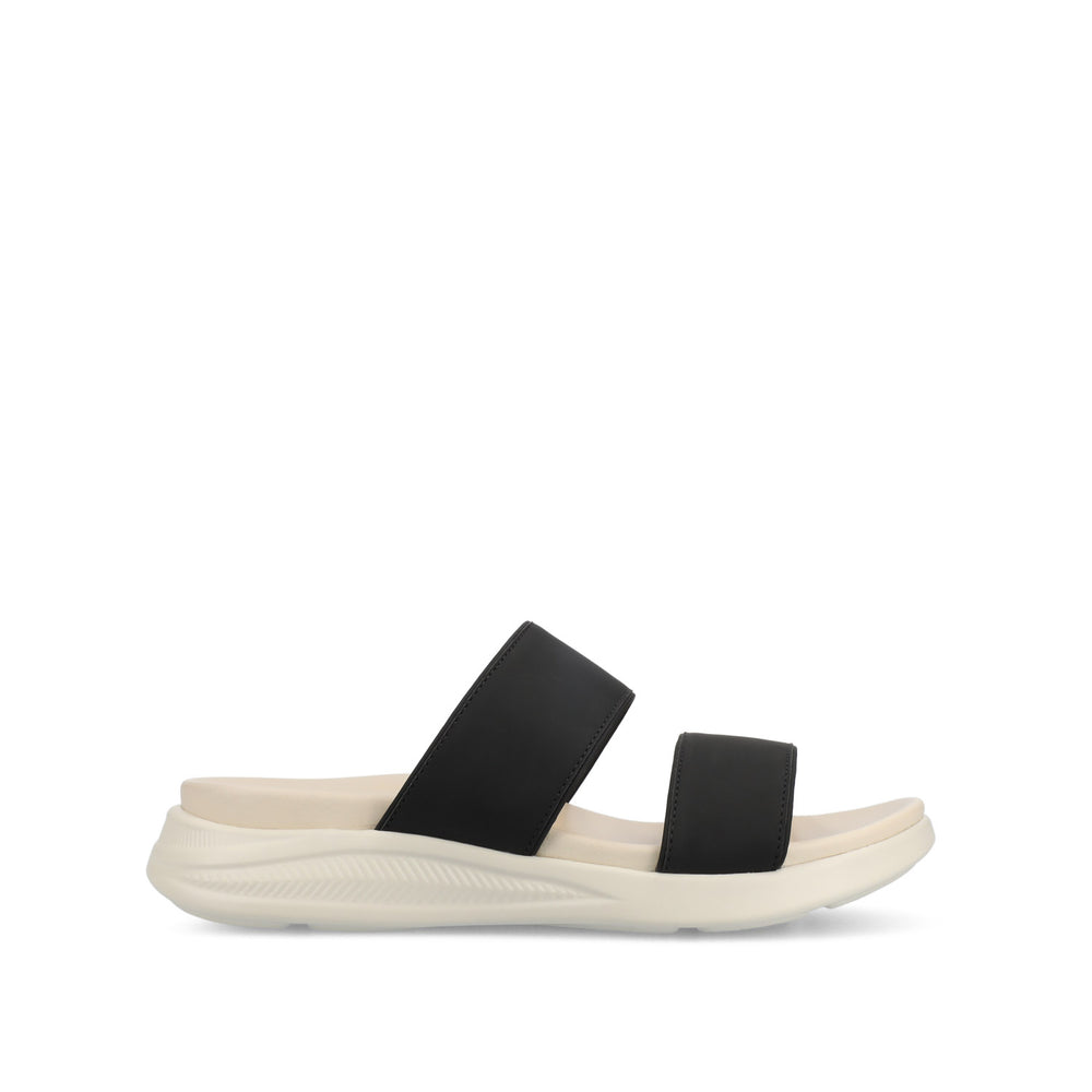 JANIS SLIP ON SANDALS IN FAUX LEATHER