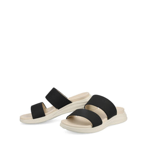 JANIS SLIP ON SANDALS IN VEGAN LEATHER - Black